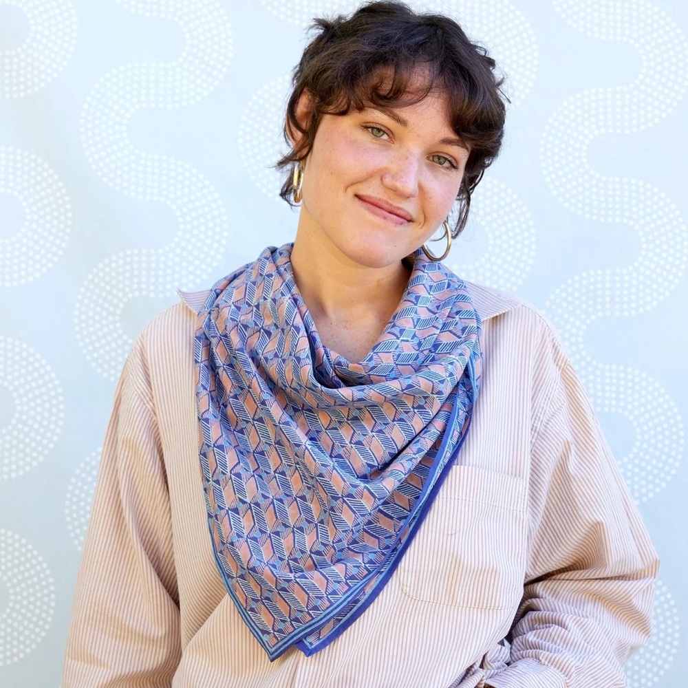 Block Shop Textiles square scarf silk cotton